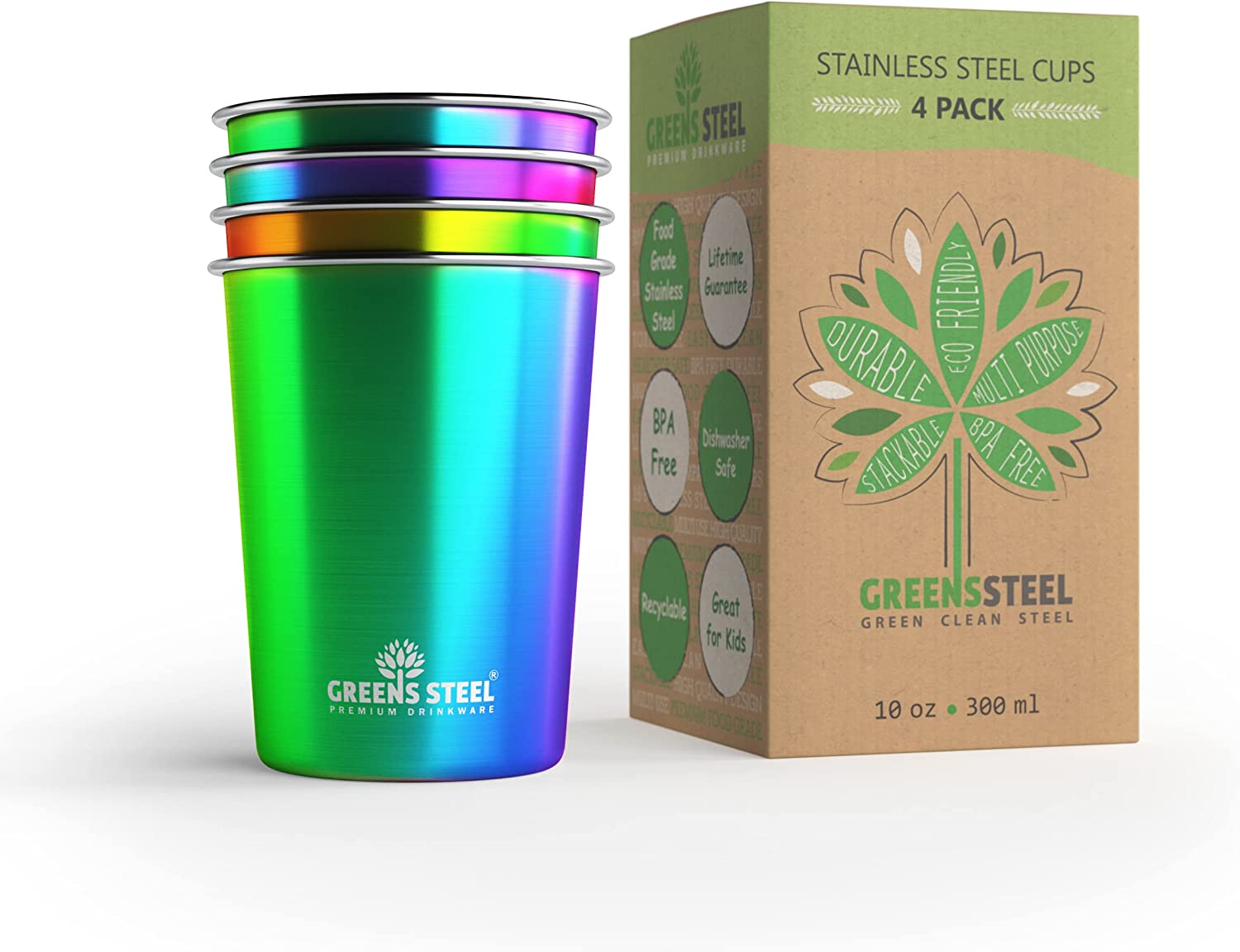 Stainless Steel Cups - 10 oz, 16 oz and 20 oz